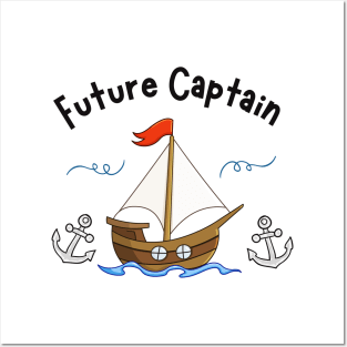 Sailing Sailboat Future Captain Children Posters and Art